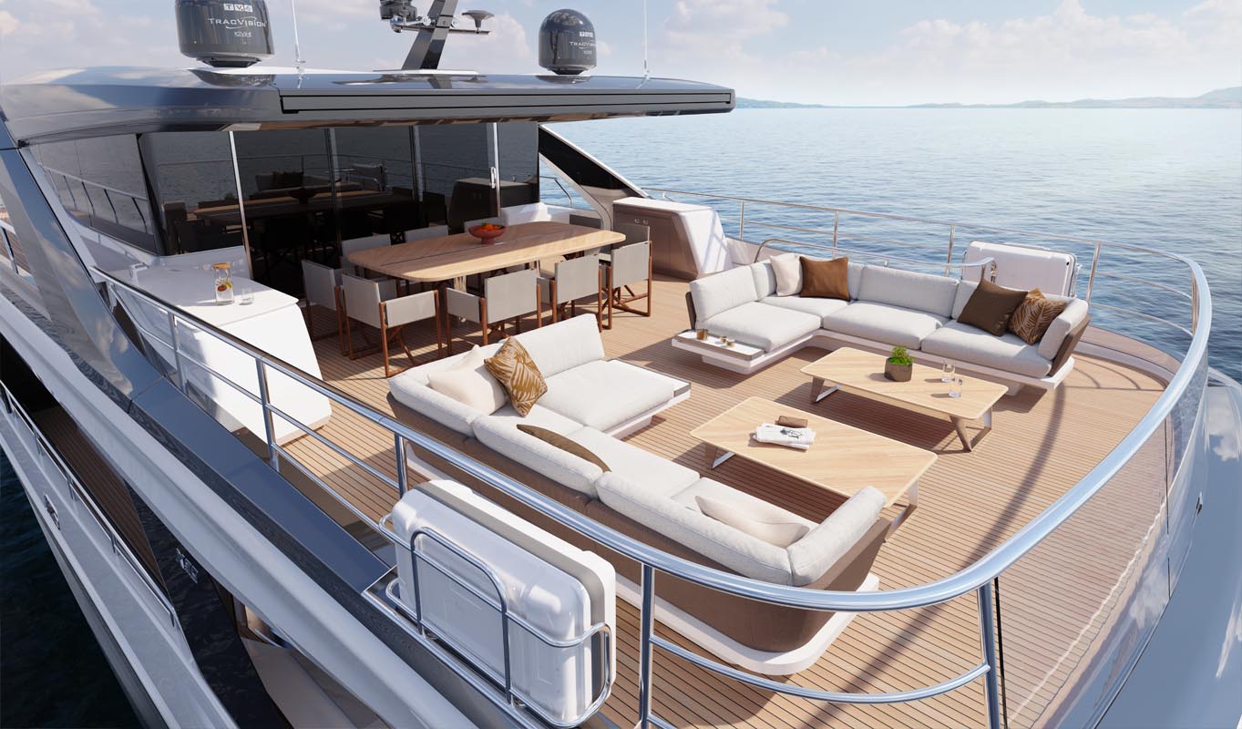 Princess X90 vue arrière